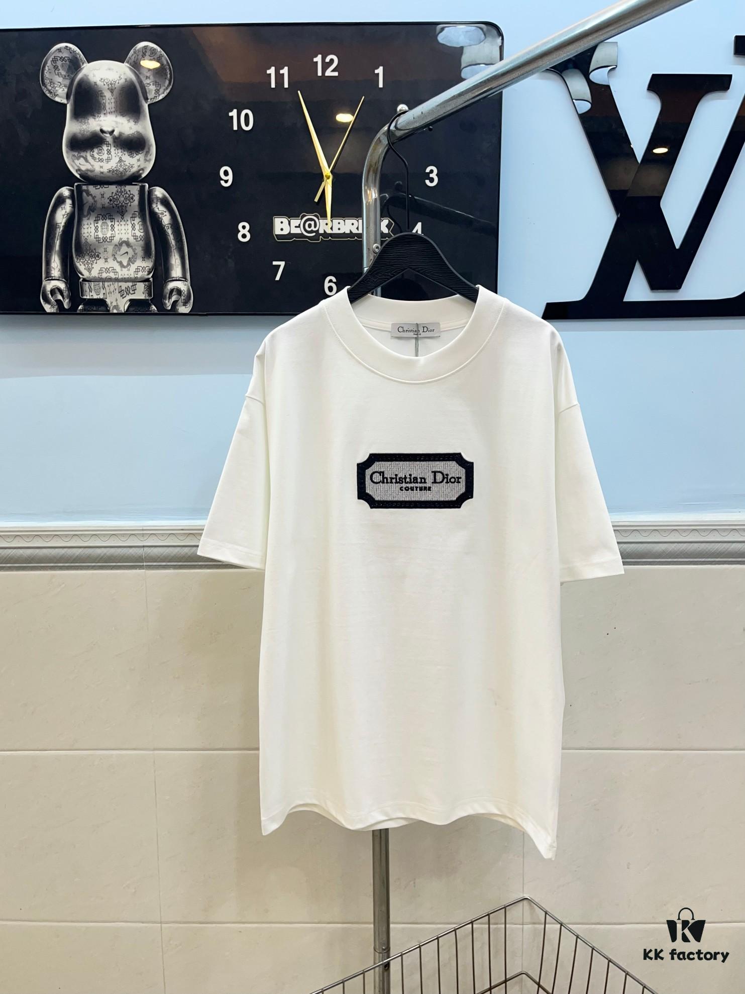 6931a065ccd8ab3d7af942d9 DIOR New Classic Embroidered Short Sleeve T-Shirt