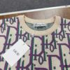 6931a068ccd8ab3d7af9430a New DIOR Knit Round-Neck Sweater Full Print Jacquard Monogram Short-Sleeve Unisex T-Shirt