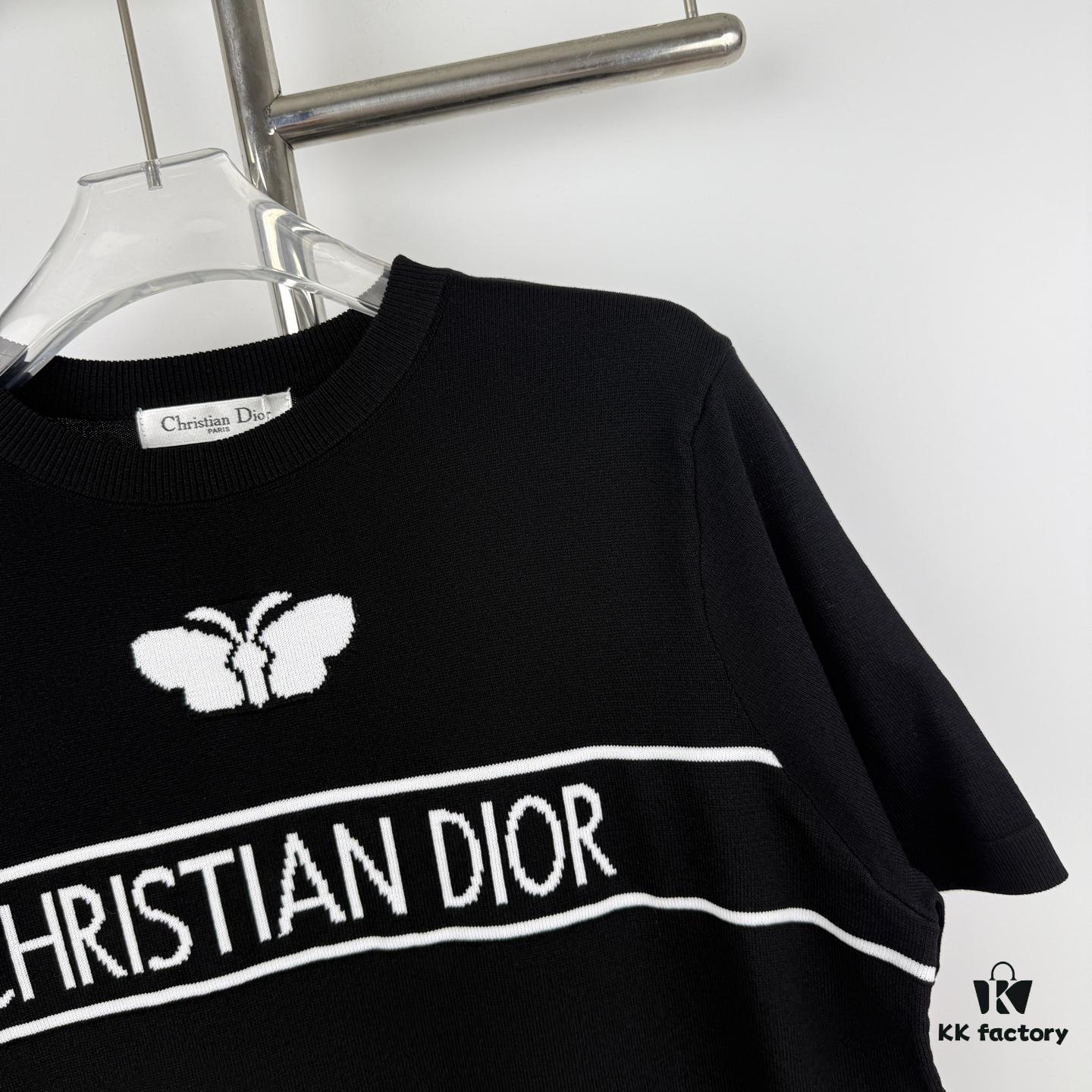 6931a068ccd8ab3d7af94310 New Dior 24SS Unisex Knitwear with Butterfly Jacquard, Slim Ribbed Fit, Polo Collar Design