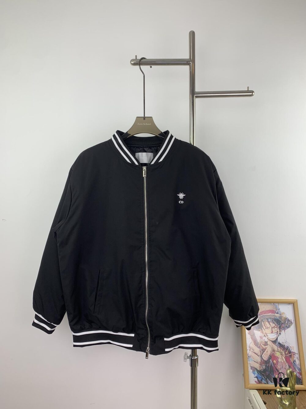 DIOR 2023 SS Embroidered Back Pilot Jacket Cotton Coat