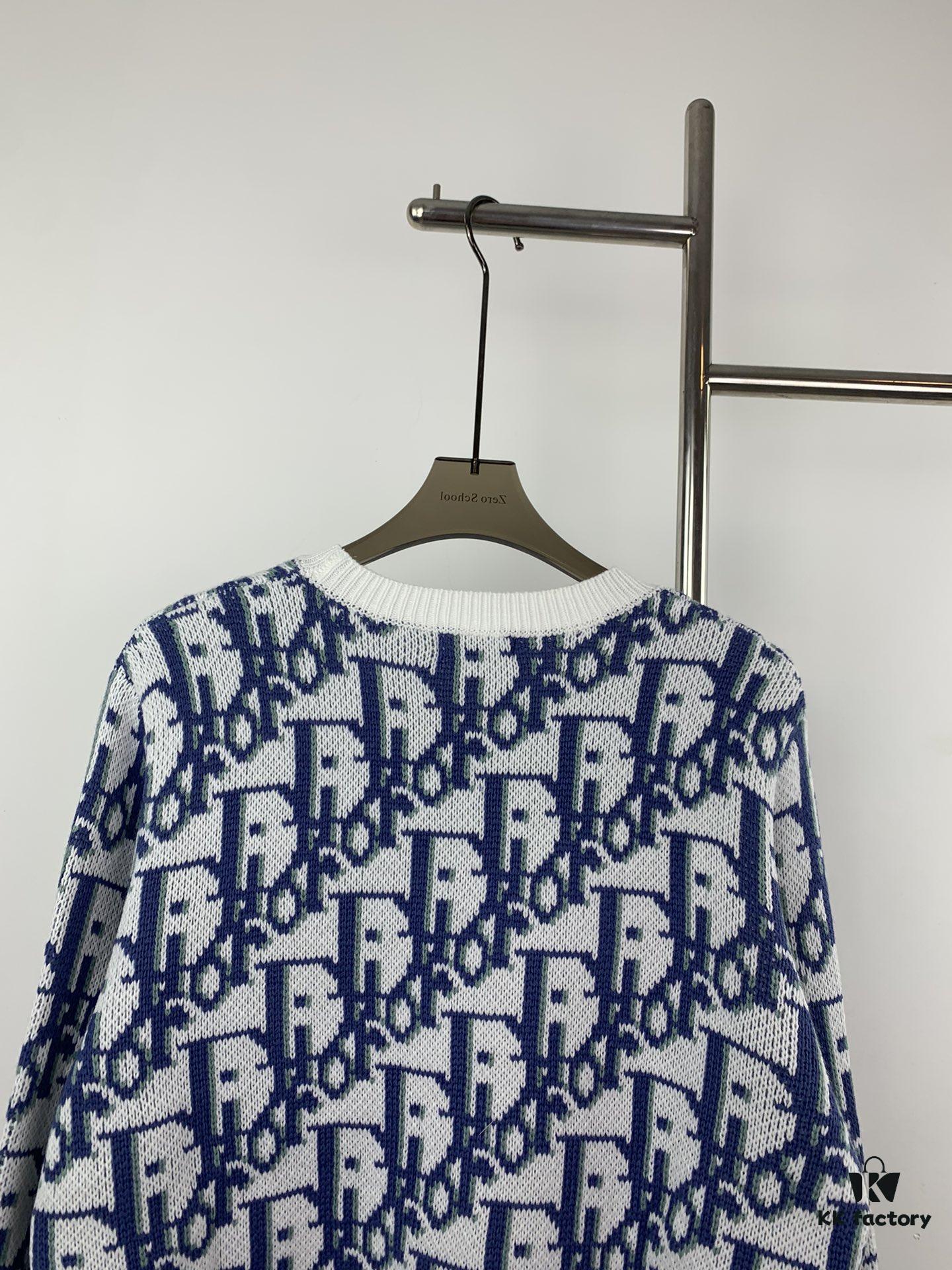 6931a06accd8ab3d7af94337 New Dior 23SS Monogram Jacquard Wool Knit Sweater, High Quality