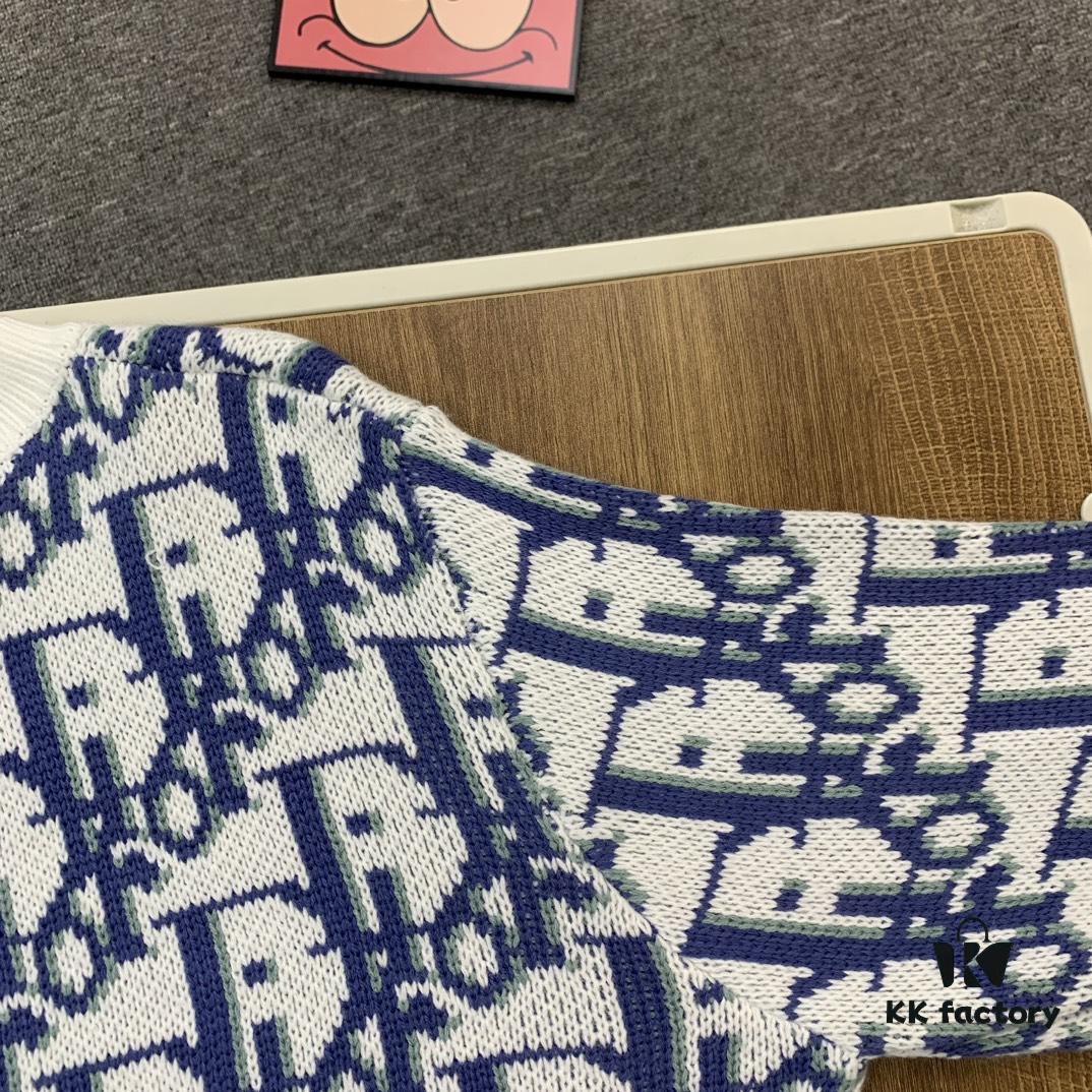 6931a06accd8ab3d7af9433b New Dior 23SS Monogram Jacquard Wool Knit Sweater, High Quality