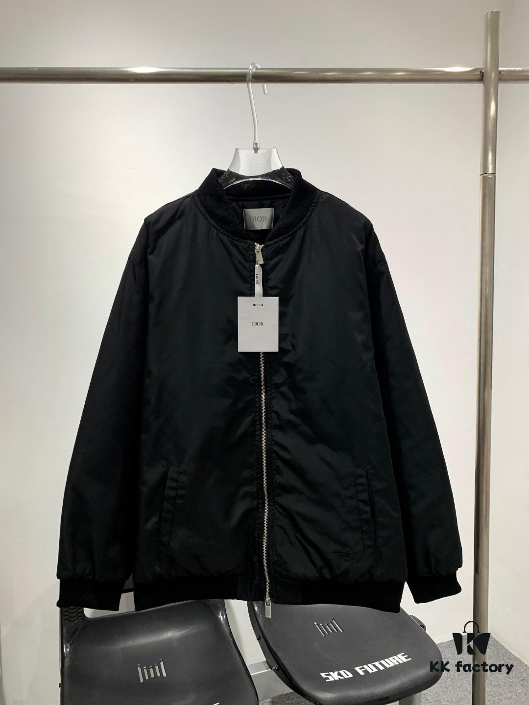 6931a06bccd8ab3d7af9434a New DIOR CD23SS Embroidered Back Letter Pilot Jacket Autumn-Winter Thickened Cotton Coat Unisex