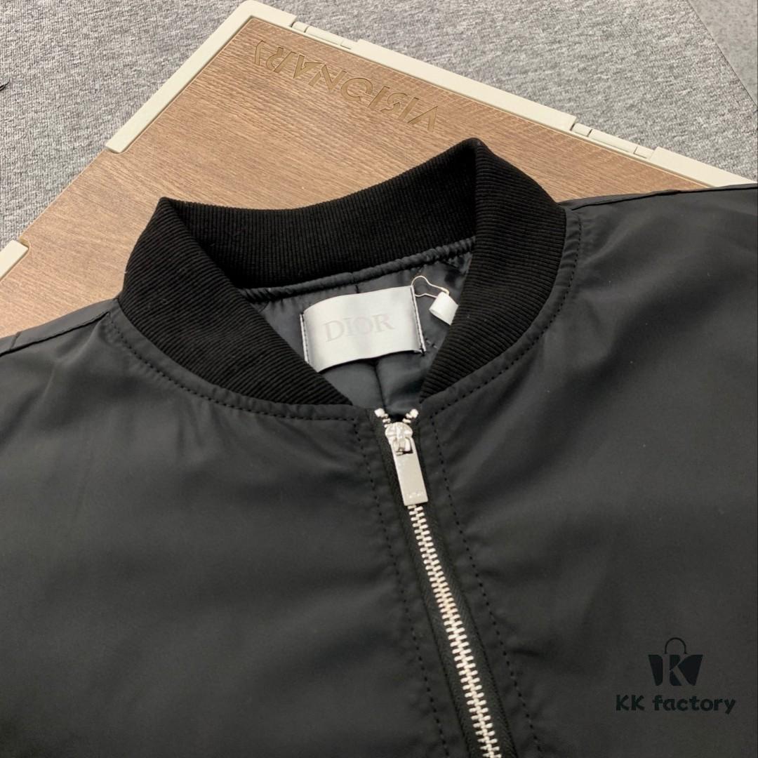 6931a06bccd8ab3d7af9434c New DIOR CD23SS Embroidered Back Letter Pilot Jacket Autumn-Winter Thickened Cotton Coat Unisex