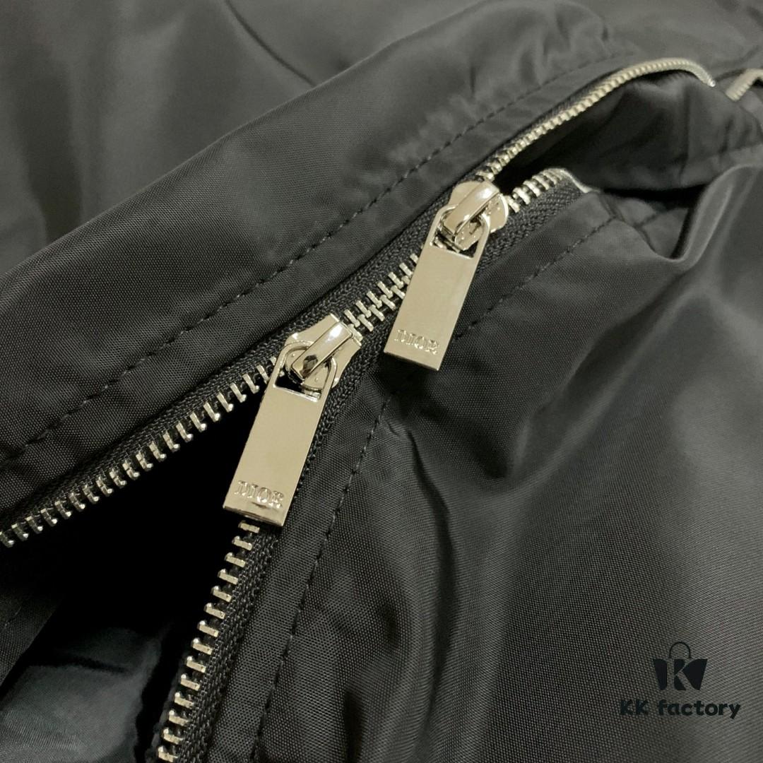 6931a06bccd8ab3d7af94350 New DIOR CD23SS Embroidered Back Letter Pilot Jacket Autumn-Winter Thickened Cotton Coat Unisex