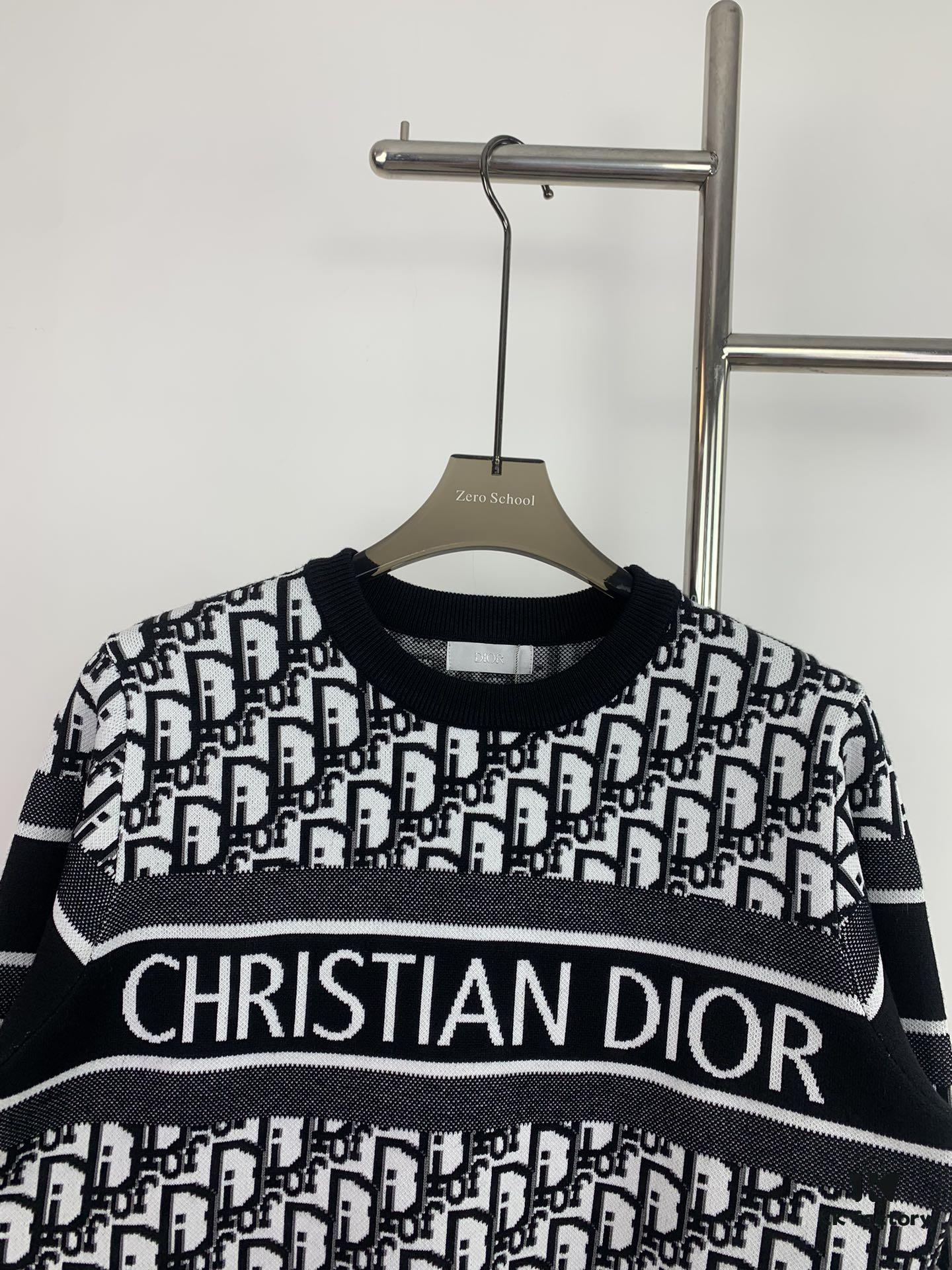 6931a06bccd8ab3d7af94355 New Dior Knit Pullover Sweater with DIOR Logo Stripe Print in Contrasting Colors, Minimalist Runway Design Featuring Wool Blend and Elegant Black-and-White Aesthetic