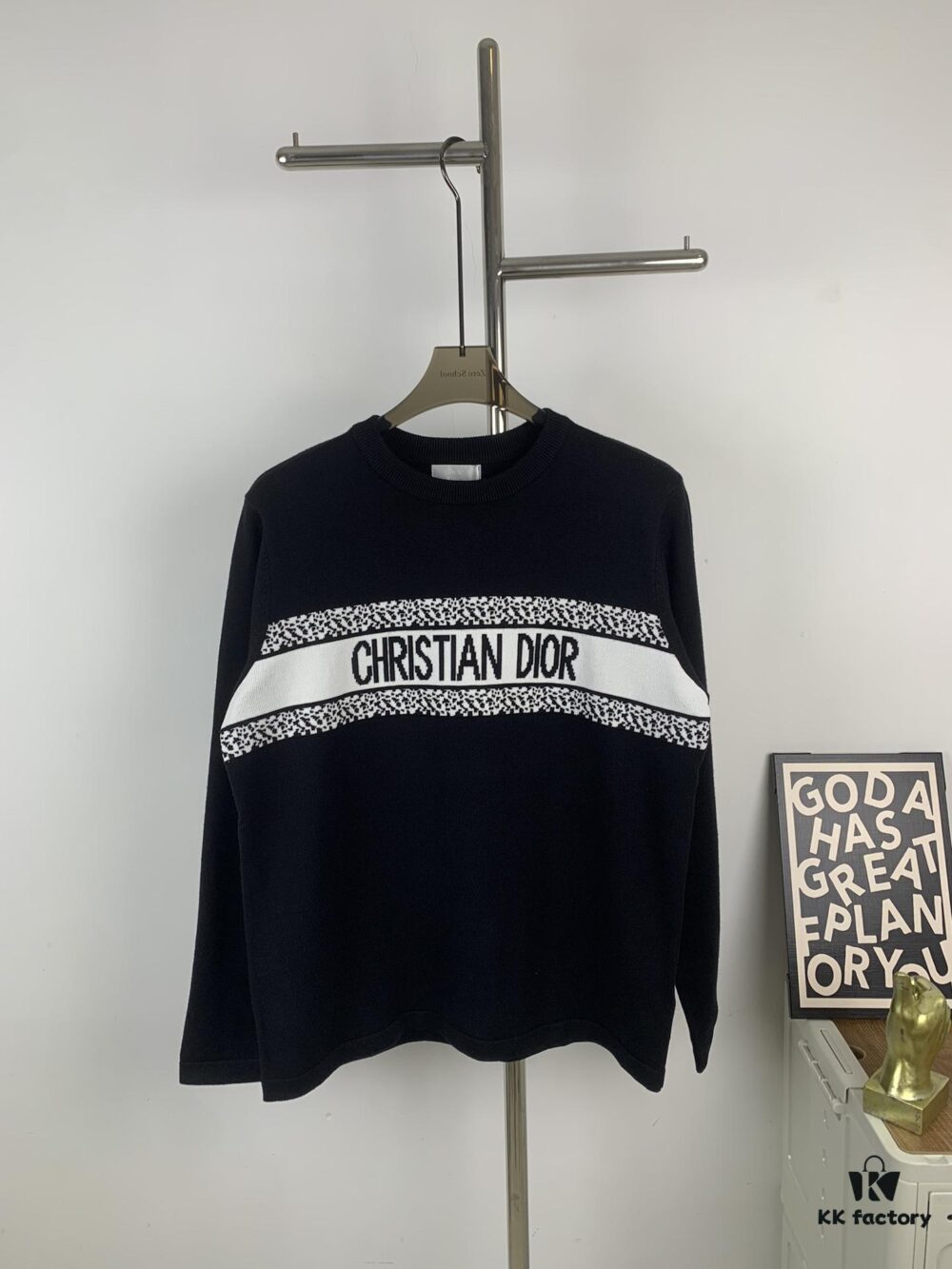 6931a06dccd8ab3d7af9437f New Dior DIOR 2024 Latest Jacquard Knit Long Sleeve Sweater Unisex