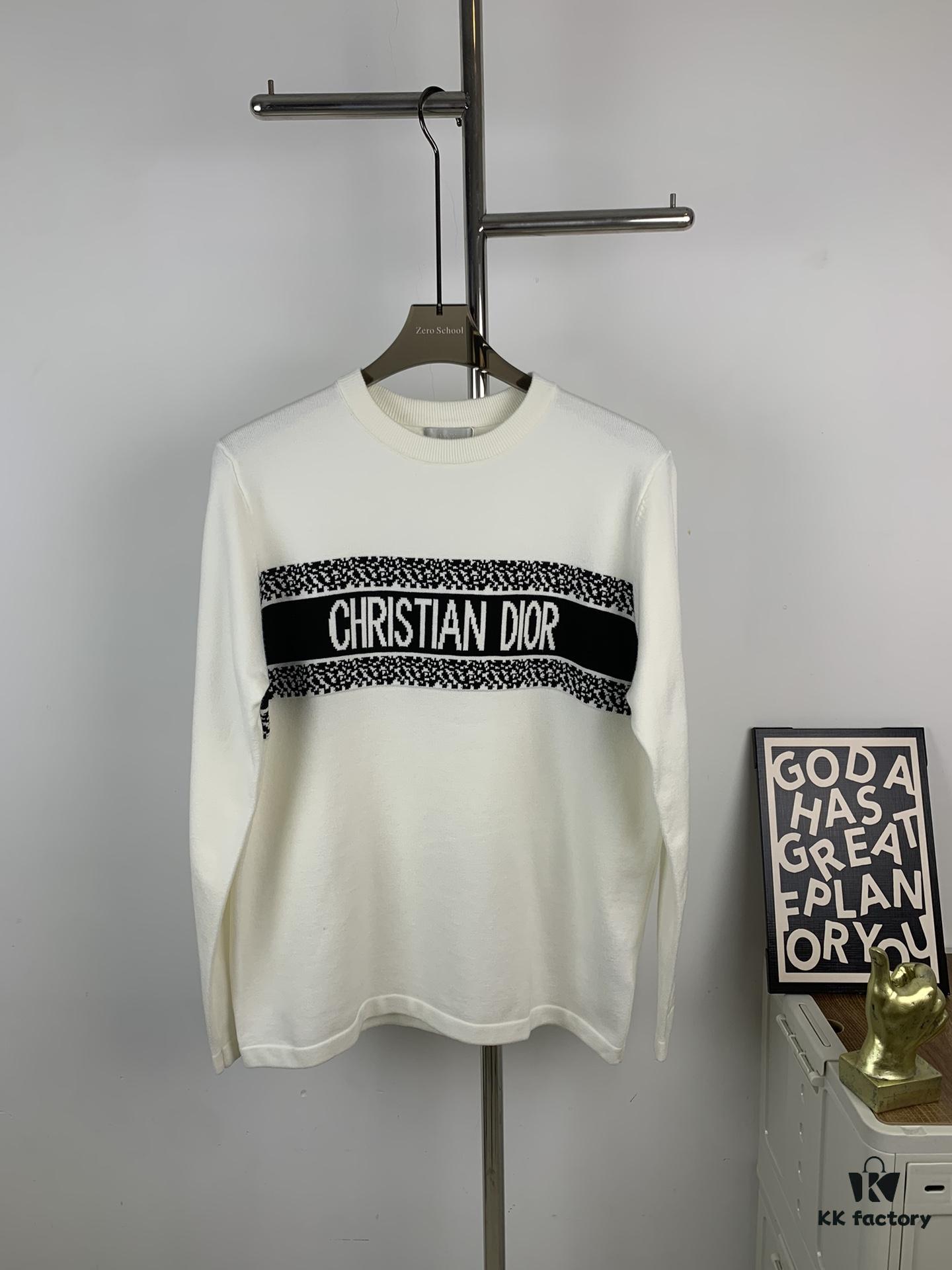6931a06dccd8ab3d7af94381 New Dior DIOR 2024 Latest Jacquard Knit Long Sleeve Sweater Unisex