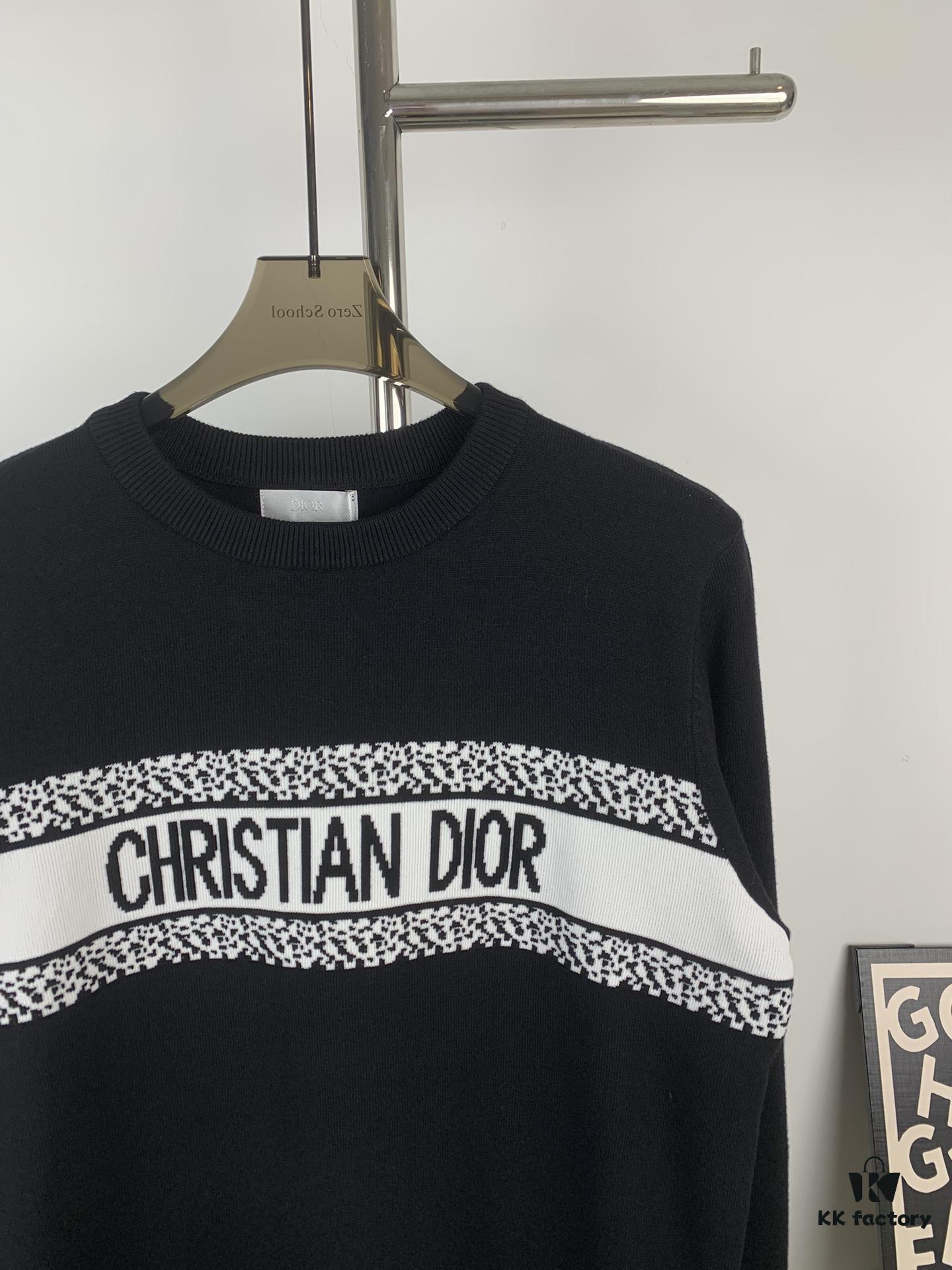 6931a06eccd8ab3d7af94384 New Dior DIOR 2024 Latest Jacquard Knit Long Sleeve Sweater Unisex