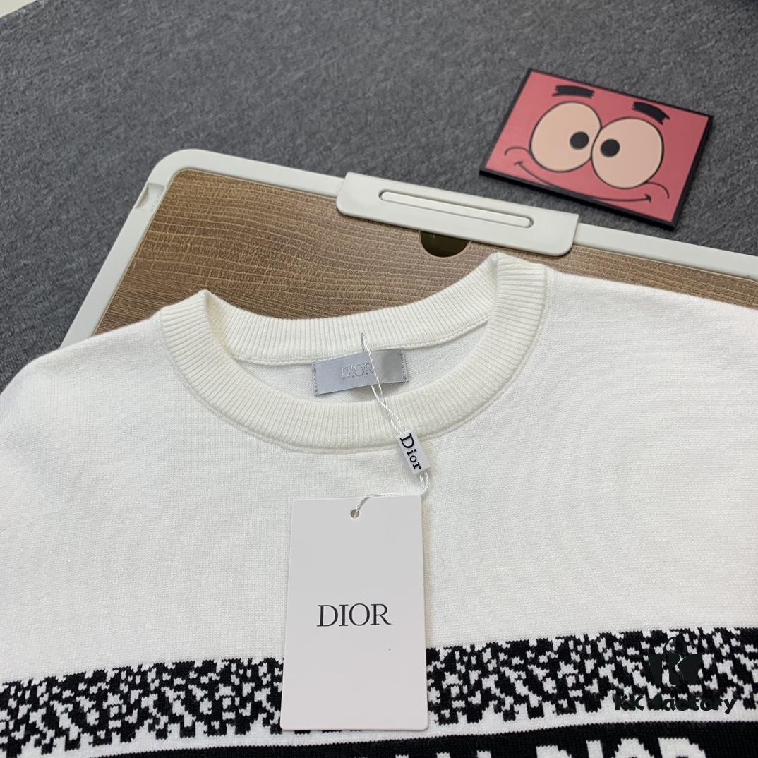 6931a06eccd8ab3d7af94386 New Dior DIOR 2024 Latest Jacquard Knit Long Sleeve Sweater Unisex