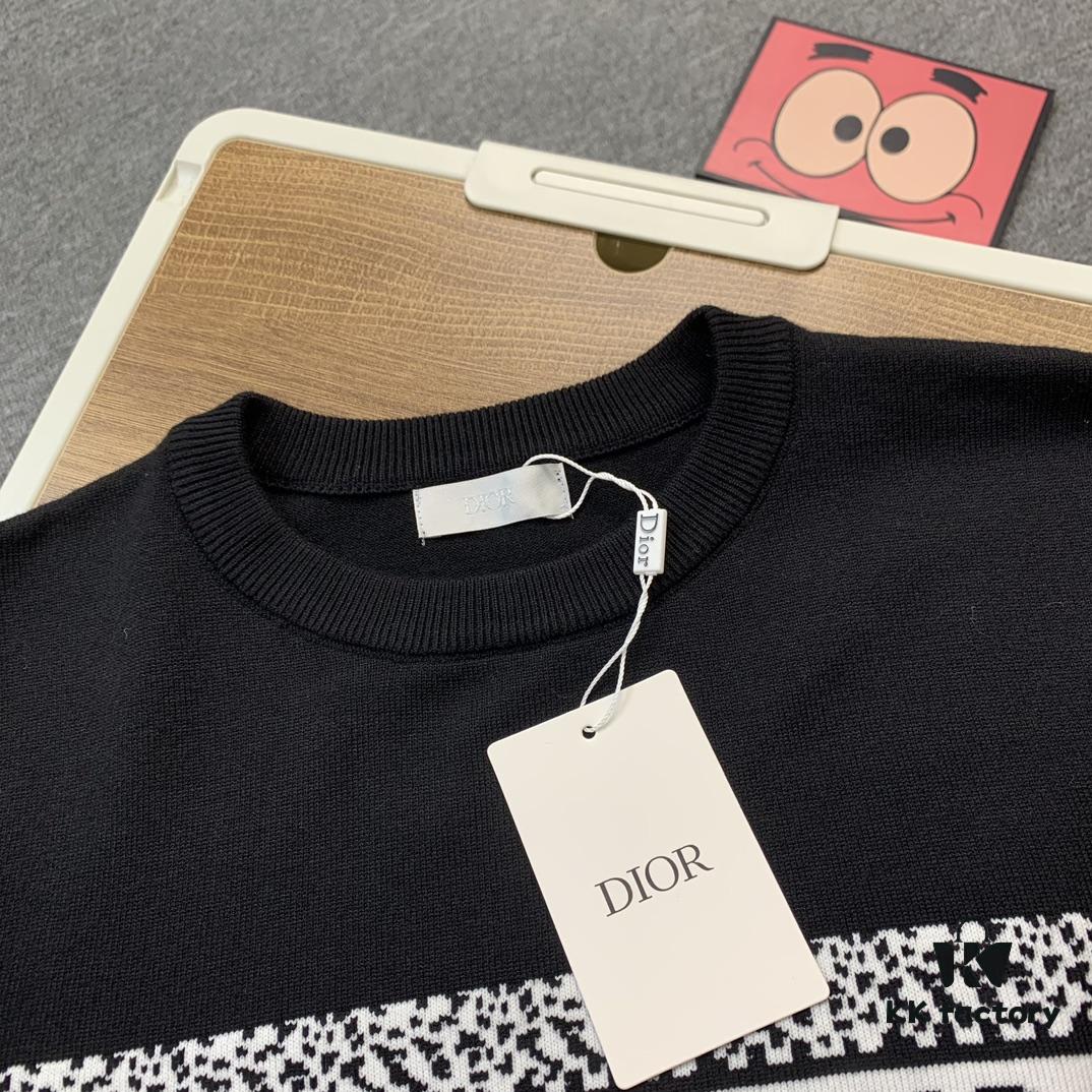 6931a06eccd8ab3d7af94388 New Dior DIOR 2024 Latest Jacquard Knit Long Sleeve Sweater Unisex