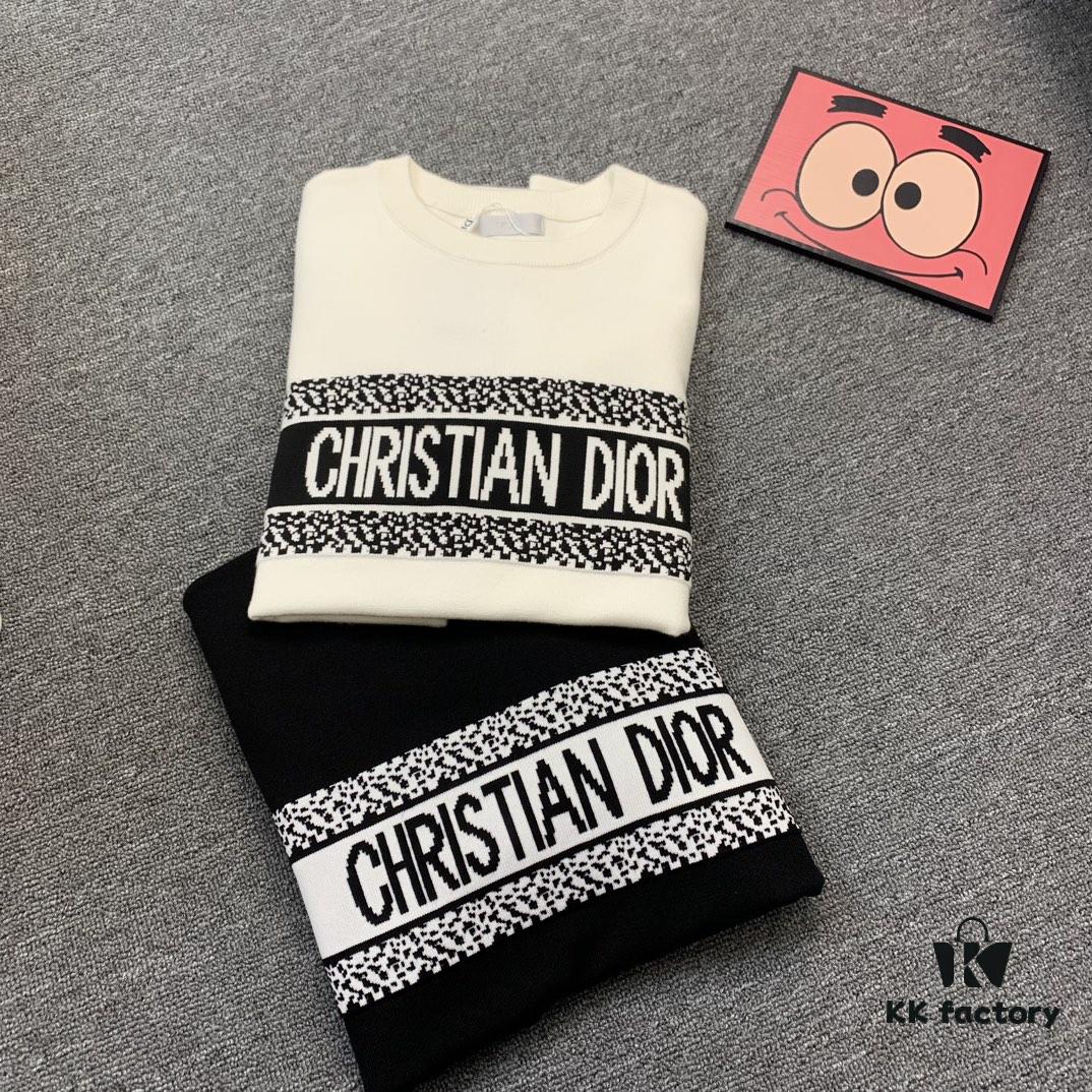 6931a06eccd8ab3d7af9438a New Dior DIOR 2024 Latest Jacquard Knit Long Sleeve Sweater Unisex