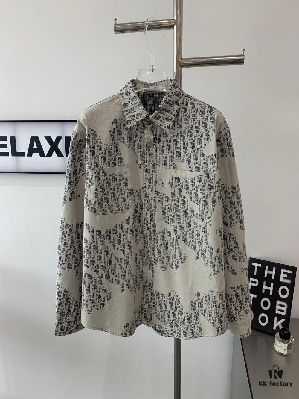 6931a06fccd8ab3d7af943a4 New Dior Classic Logo Print Washed Denim Shirt Unisex Casual Jacket