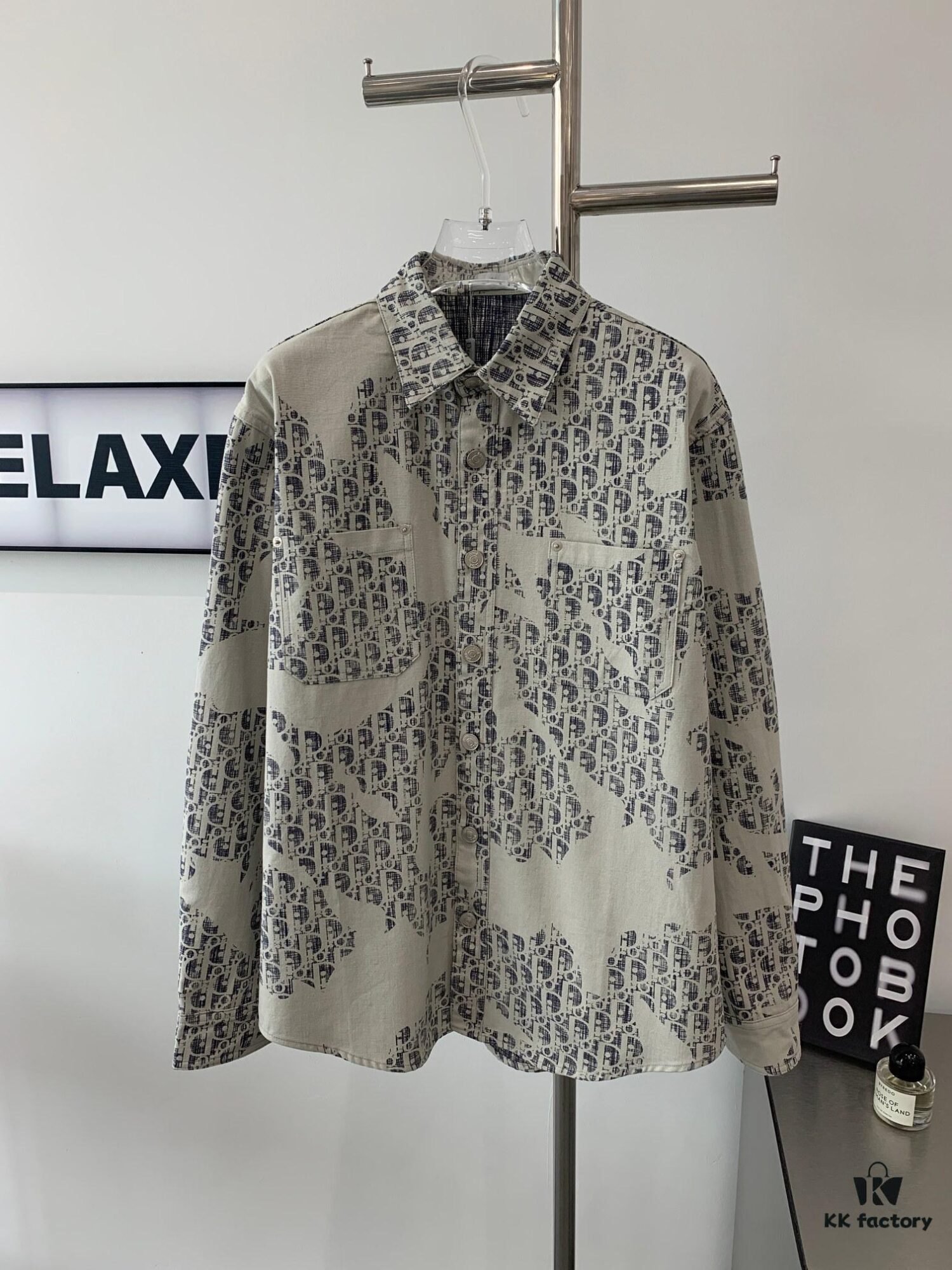 6931a06fccd8ab3d7af943a4 New Dior Classic Logo Print Washed Denim Shirt Unisex Casual Jacket