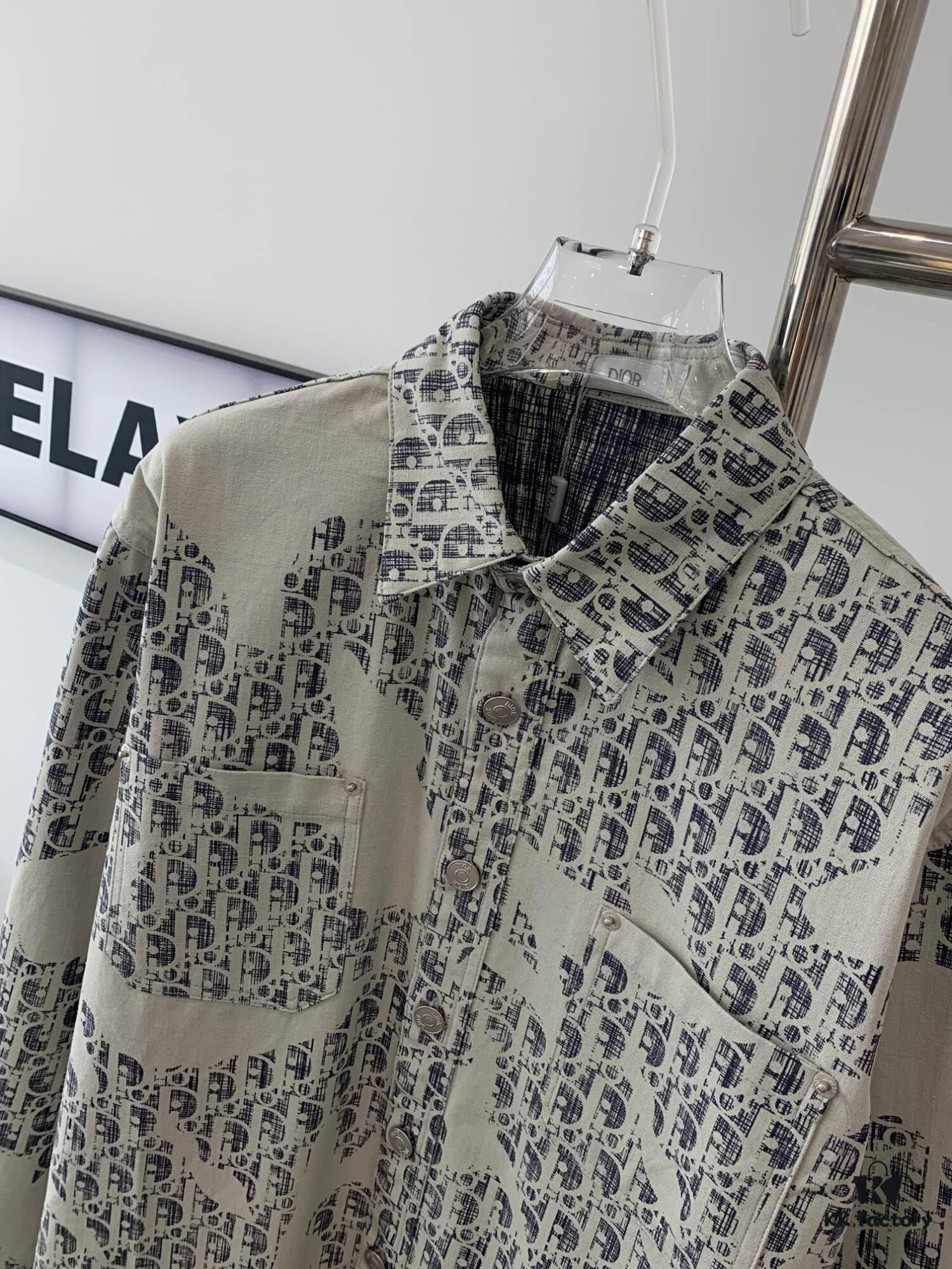 6931a06fccd8ab3d7af943a6 New Dior Classic Logo Print Washed Denim Shirt Unisex Casual Jacket