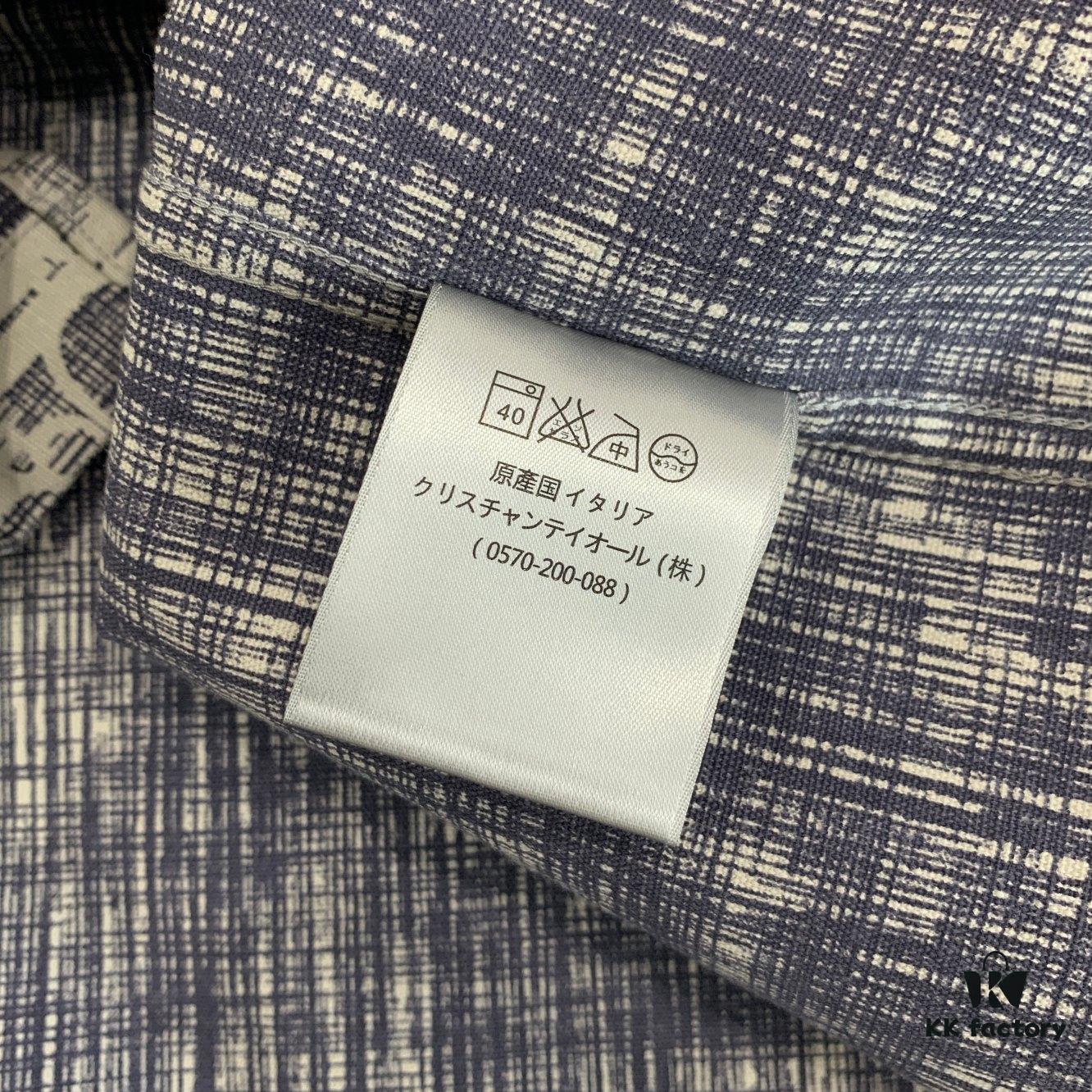 6931a06fccd8ab3d7af943a8 New Dior Classic Logo Print Washed Denim Shirt Unisex Casual Jacket