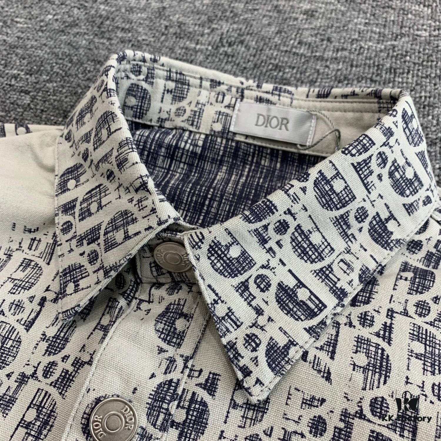 6931a06fccd8ab3d7af943aa New Dior Classic Logo Print Washed Denim Shirt Unisex Casual Jacket