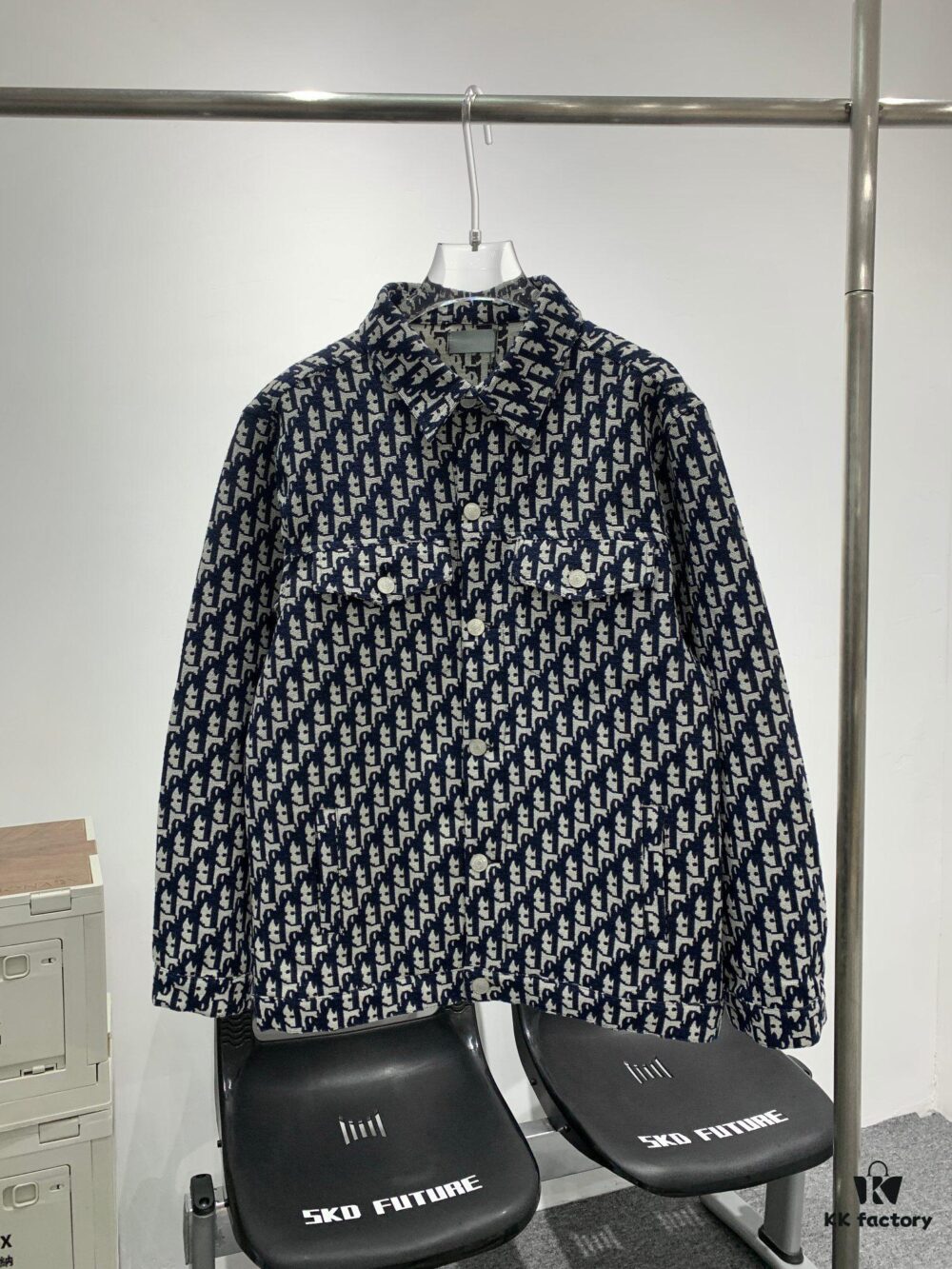 6931a071ccd8ab3d7af943c8 New Dior Jacquard Print Shirt Jacket with Patch Pocket