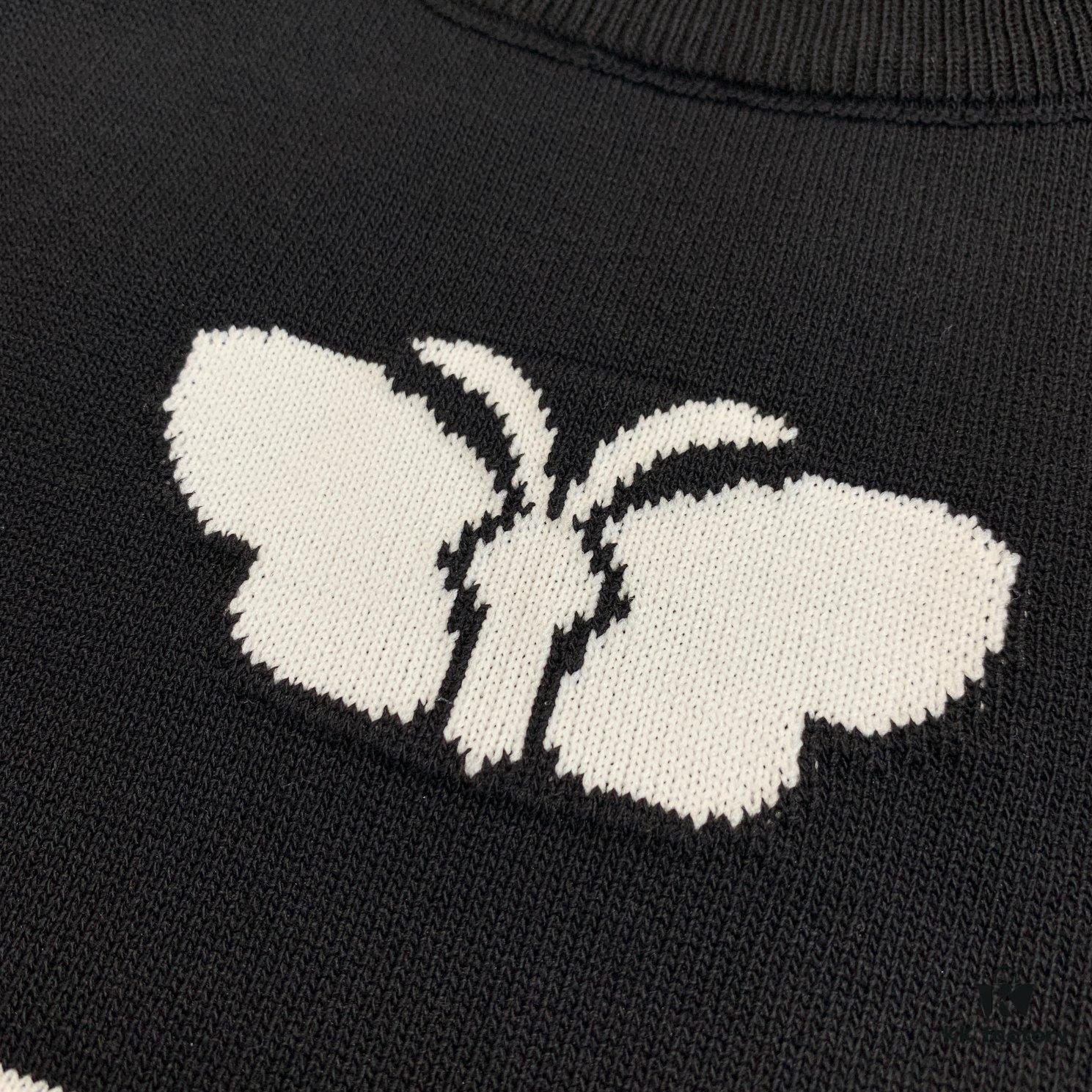6931a072ccd8ab3d7af943d6 New Dior 24SS Unisex Knitwear with Butterfly Jacquard, Ribbed Polo Collar, Slim Fit, Lightweight and Stretchy