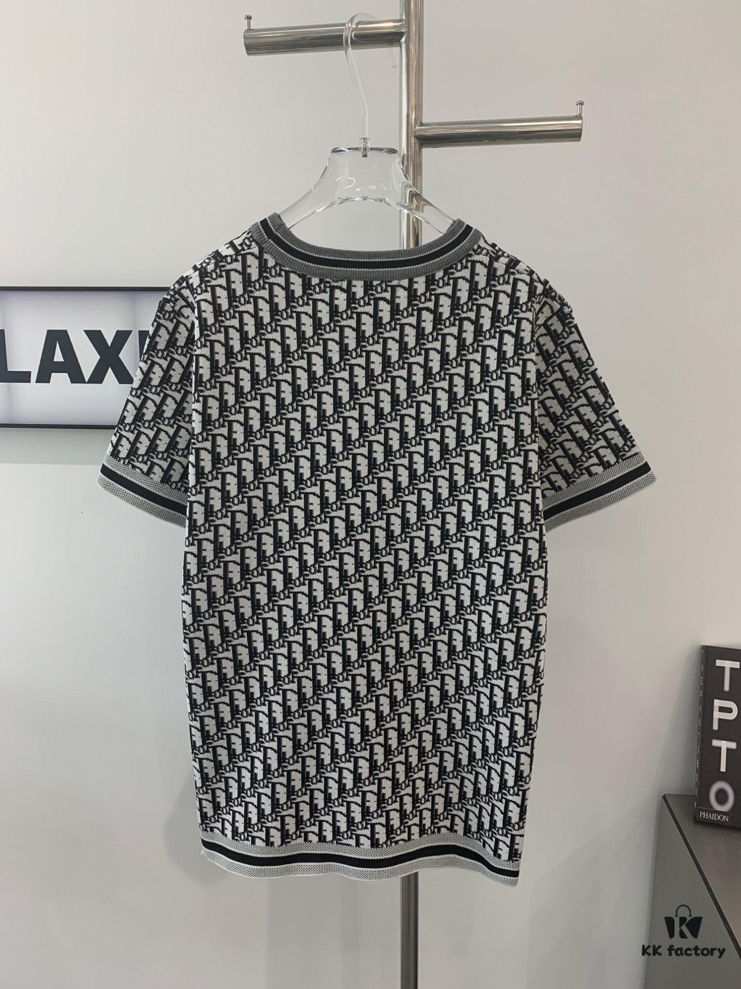 6931a072ccd8ab3d7af943de New Dior 2024 Spring/Summer CD Cotton Short-Sleeve Loose T-Shirt Knitted All-Over Print Unisex