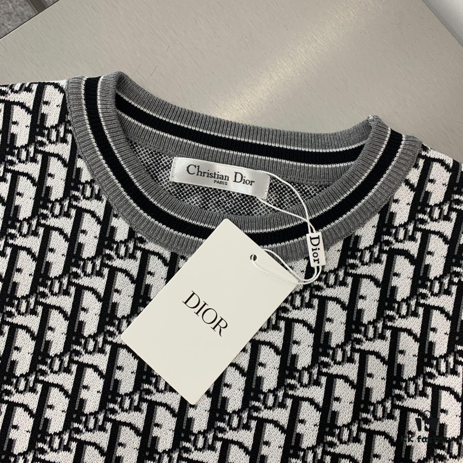 6931a072ccd8ab3d7af943df New Dior 2024 Spring/Summer CD Cotton Short-Sleeve Loose T-Shirt Knitted All-Over Print Unisex