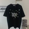 6931a072ccd8ab3d7af943e7 New Dior Short-Sleeve T-Shirt with Heavy Embroidered Stars and Lettering