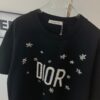6931a072ccd8ab3d7af943e9 New Dior Short-Sleeve T-Shirt with Heavy Embroidered Stars and Lettering