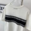 6931a073ccd8ab3d7af943f4 New Dior DIOR 2024 Collection Jacquard Knit Short-Sleeve Slim-Fit Stretch T-Shirt Unisex