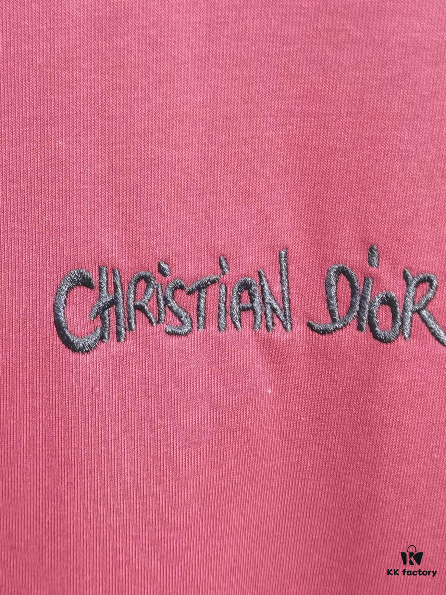 6931a075ccd8ab3d7af94422 Dior D'OR (Embroidered Premium Version, Distinct from Standard Stock) Short Sleeve T-Shirt