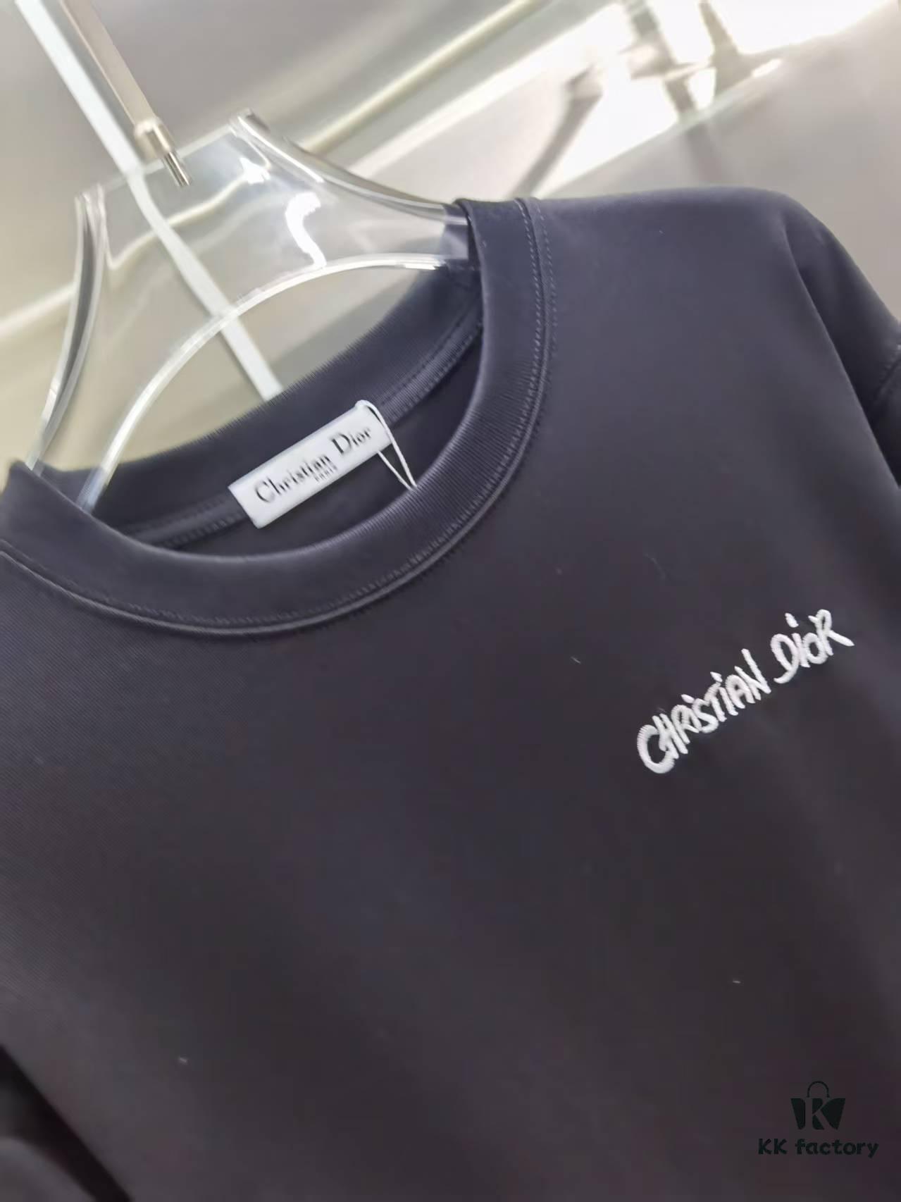 6931a076ccd8ab3d7af94426 Dior D'OR (Embroidered Top-Tier Version, Different from Standard Stock) Short Sleeve T-Shirt