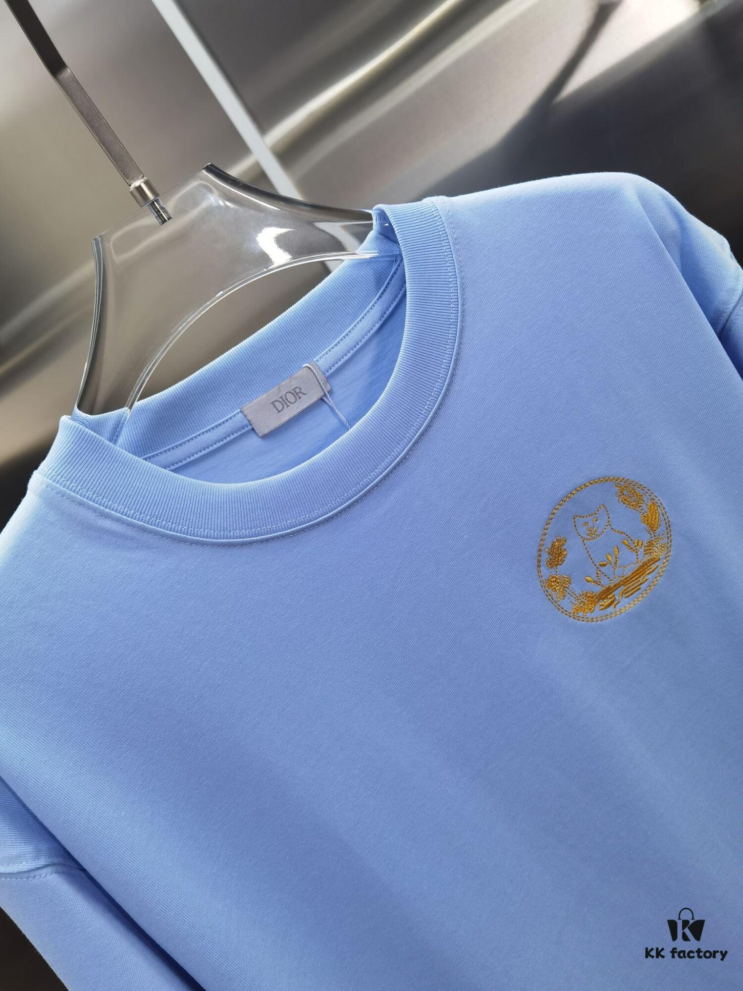 6931a077ccd8ab3d7af94444 Dior D'OR (Embroidered Top-tier Version, Different from Regular Stock) Short Sleeve T-Shirt