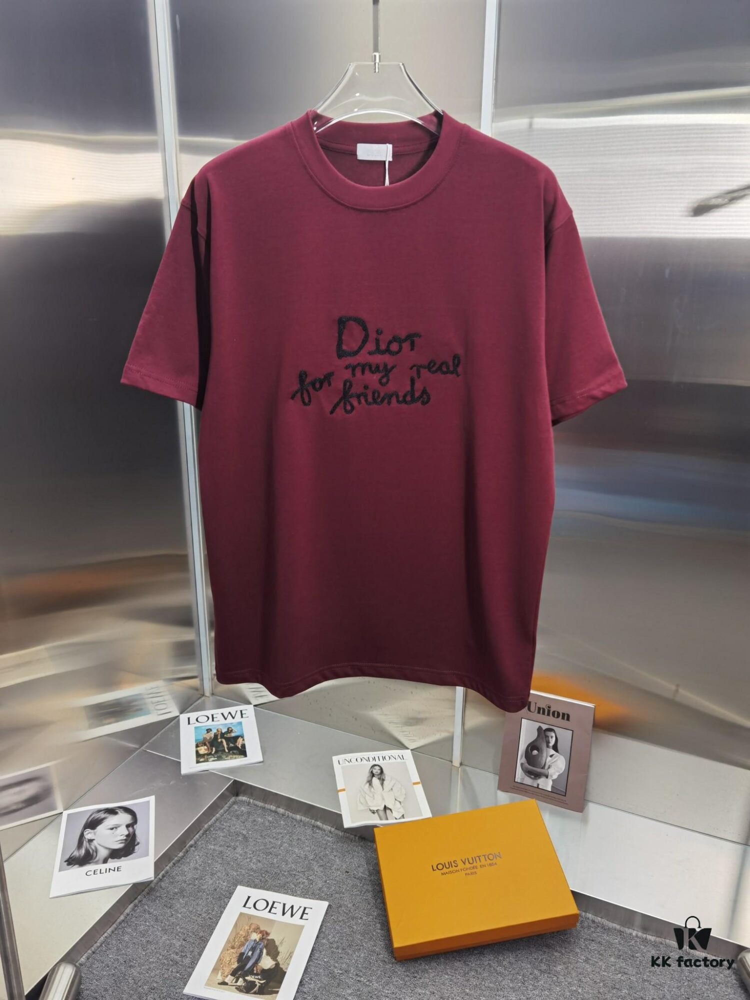 Dior D'Or (Embroidered Premium Version, Different from Standard Stock) Short Sleeve T-Shirt
