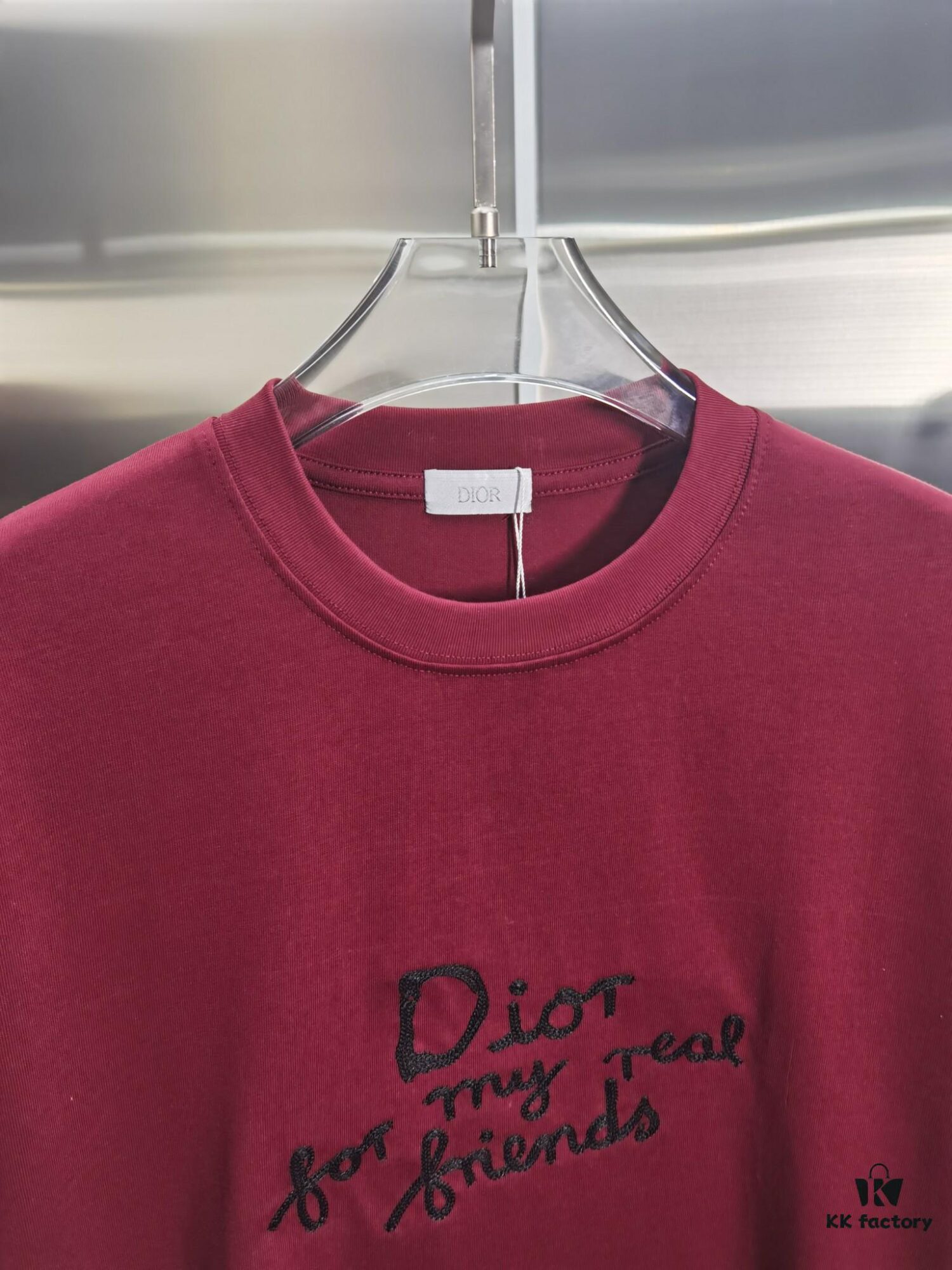 Dior D'Or (Embroidered Premium Version, Different from Standard Stock) Short Sleeve T-Shirt