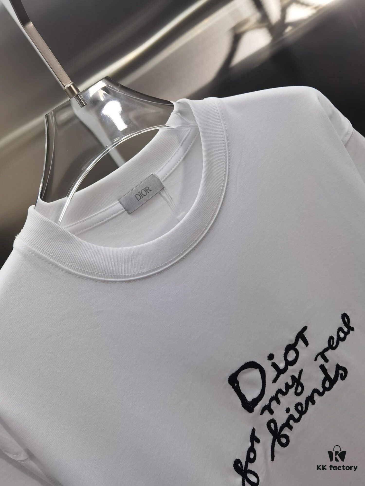 6931a07accd8ab3d7af94470 Dior D'OR (Embroidered Top-tier Version, Different from Standard Stock) Short Sleeve T-Shirt