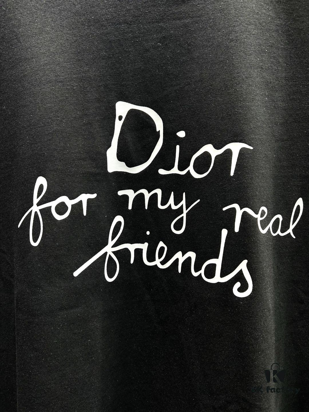 6931a07dccd8ab3d7af944aa Dior Hand-Signed 'Dior for My Real Friends' Graphic Short-Sleeve T-Shirt