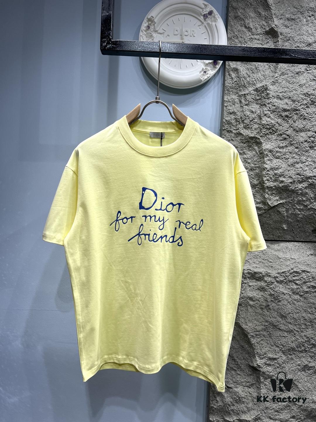 Dior Hand-Signed Print Short Sleeve T-Shirt