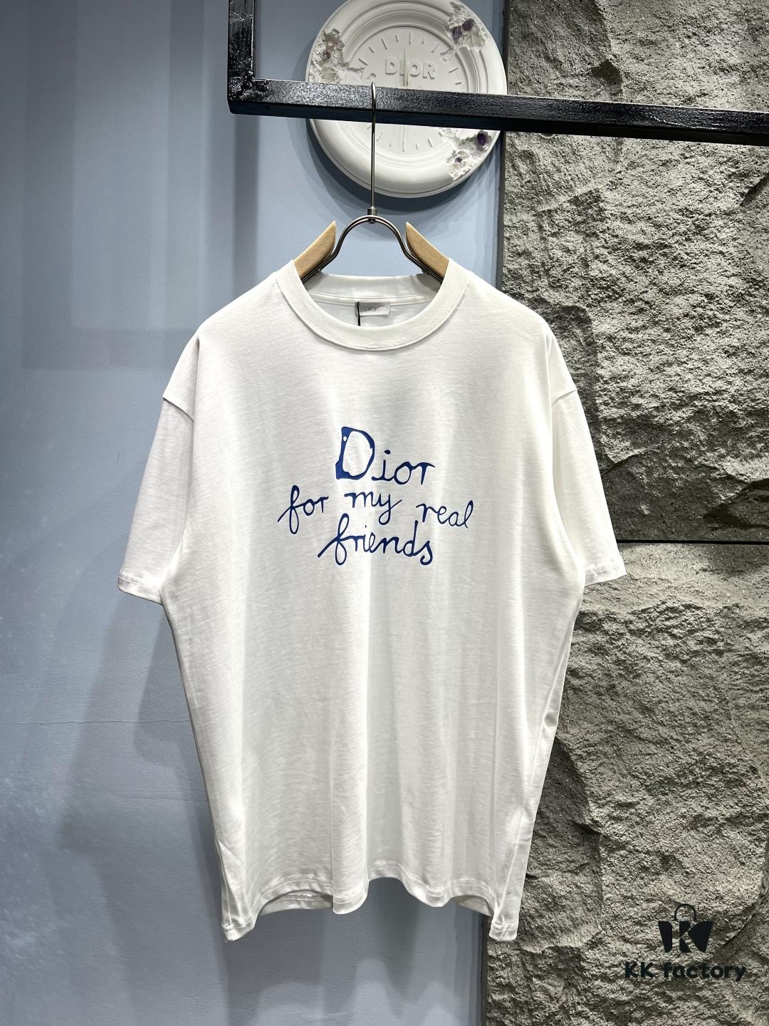 6931a07dccd8ab3d7af944ba Dior Hand-Signed Print Short-Sleeve T-Shirt