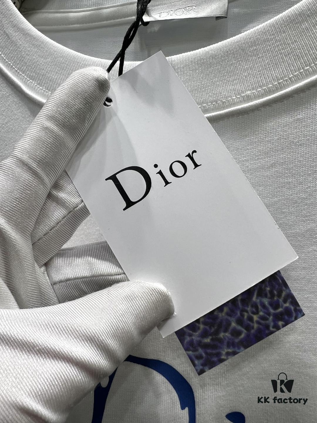 6931a07eccd8ab3d7af944bf Dior Hand-Signed Print Short-Sleeve T-Shirt
