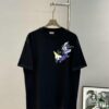 6931a08accd8ab3d7af945c1 DIO*R DIOR 25s New Couple Round Neck T-Shirt with Fresh Butterfly Effect Print, 260g 100% Premium Cotton, Soft and Elastic Fabric, Crisp and Vivid Design, Comfortable, Breathable, Ideal for Daily Wear or Layering