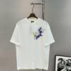 6931a08accd8ab3d7af945c2 DIO*R DIOR 25s New Couple Round Neck T-Shirt with Fresh Butterfly Effect Print, 260g 100% Premium Cotton, Soft and Elastic Fabric, Crisp and Vivid Design, Comfortable, Breathable, Ideal for Daily Wear or Layering