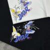 6931a08accd8ab3d7af945c7 DIO*R DIOR 25s New Couple Round Neck T-Shirt with Fresh Butterfly Effect Print, 260g 100% Premium Cotton, Soft and Elastic Fabric, Crisp and Vivid Design, Comfortable, Breathable, Ideal for Daily Wear or Layering
