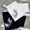6931a08accd8ab3d7af945c8 DIO*R DIOR 25s New Couple Round Neck T-Shirt with Fresh Butterfly Effect Print, 260g 100% Premium Cotton, Soft and Elastic Fabric, Crisp and Vivid Design, Comfortable, Breathable, Ideal for Daily Wear or Layering
