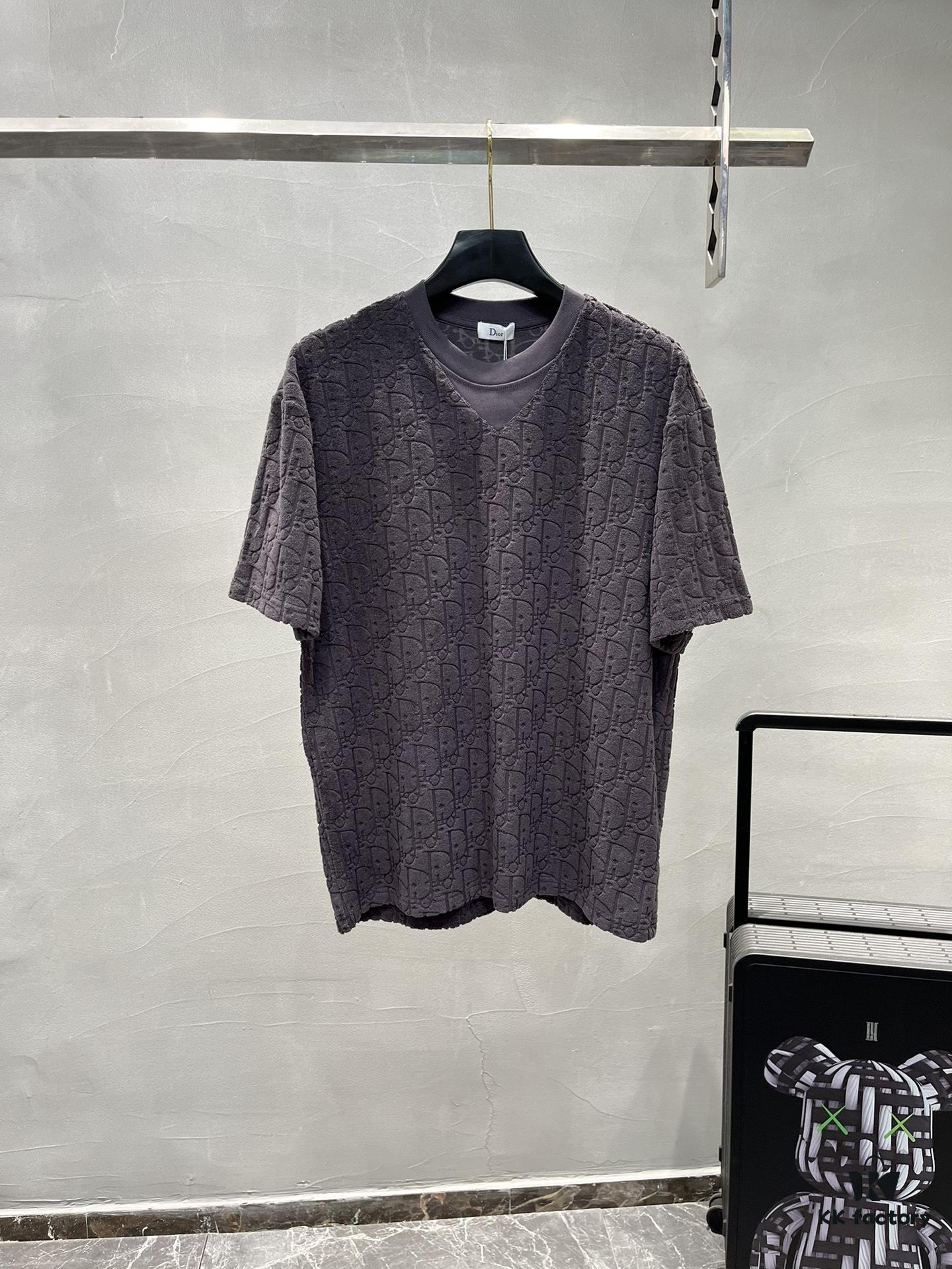 6931a08cccd8ab3d7af945e7 Dior 25s New Arrival Original Order T-Shirt, Custom Terry Fabric with Letter Jacquard, Classic Short-Sleeve Dior Fashion Style, Solid Color Design, Stylish and Versatile, Three Labels Complete