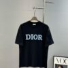 6931a08dccd8ab3d7af945ef Dior 25s Streetwear T-Shirt, Unisex Design, Minimalist Style with 3D Embroidered Logo, Premium 260g Cotton Fabric, Black and White Options