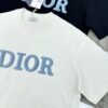 6931a08dccd8ab3d7af945f2 Dior 25s Streetwear T-Shirt, Unisex Design, Minimalist Style with 3D Embroidered Logo, Premium 260g Cotton Fabric, Black and White Options