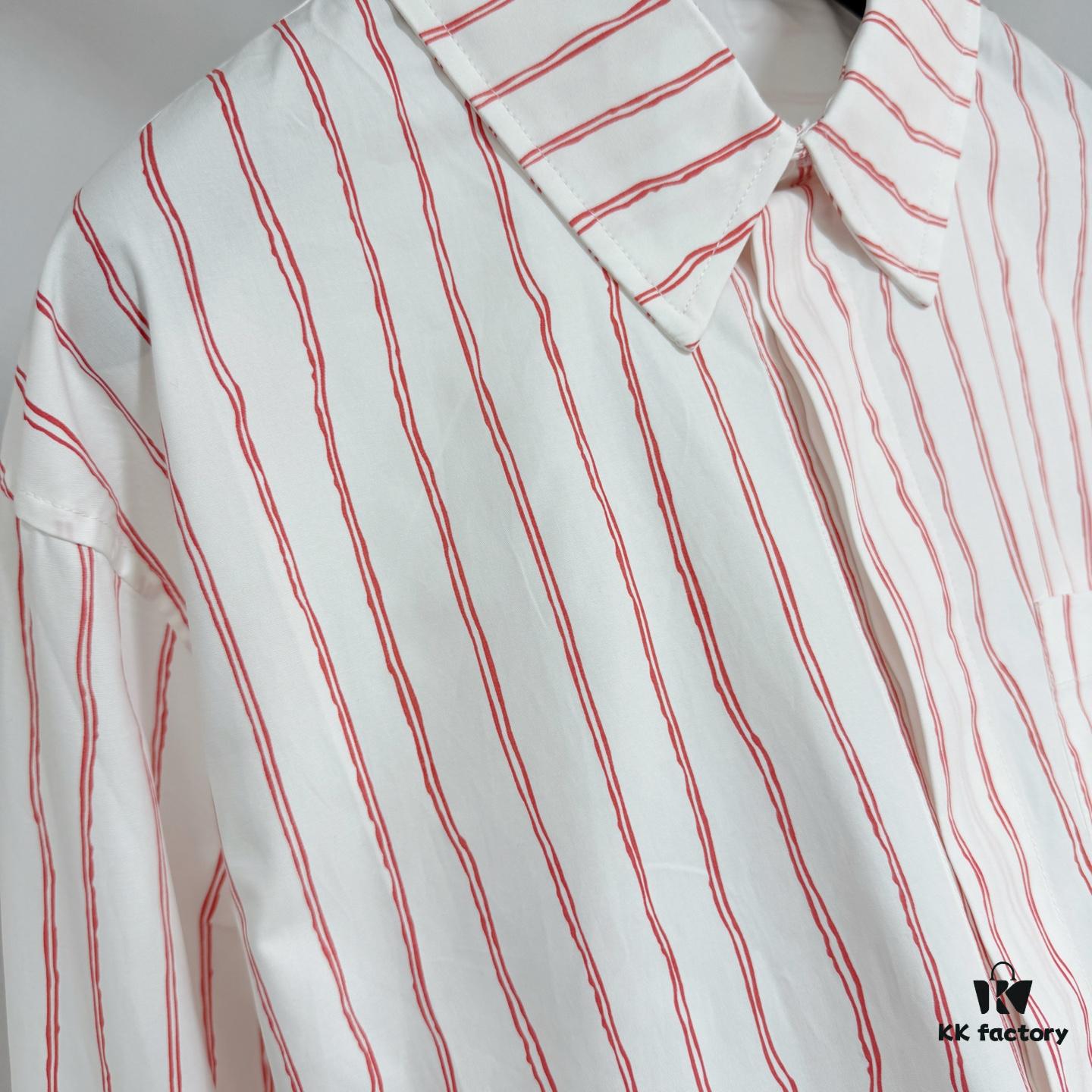 6931a08fccd8ab3d7af94604 Dior 25ss New Arrival Shirt Combines Modern Elegance with Traditional Aesthetics. Crafted from White Cotton Poplin, Featuring Pink Stripe Pattern and the 'Dior For My Real Friends' Logo from the DIOR AND HYLTON NEL Collaboration Series. Includes a Patch Pocket on the Chest and Hidden Button Closure for a Refined Look. Ideal for Everyday Wear.
