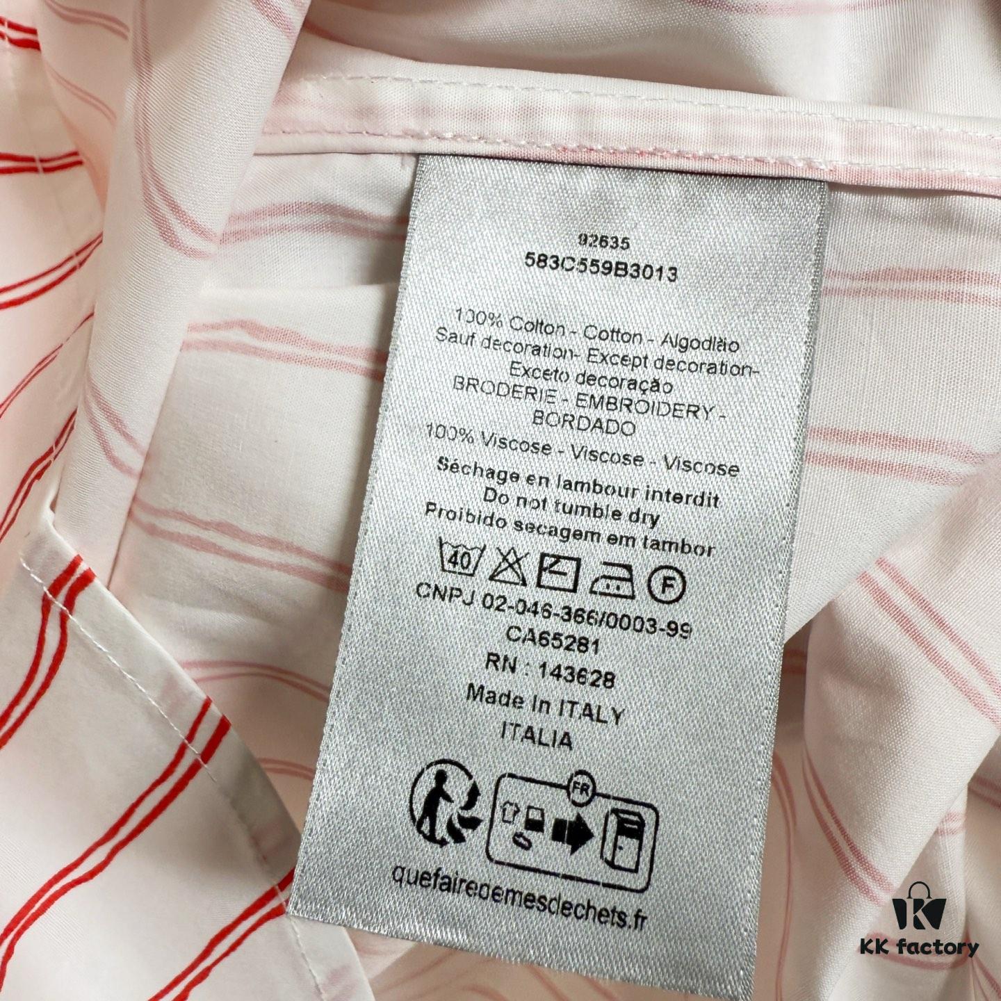 6931a08fccd8ab3d7af94607 Dior 25ss New Arrival Shirt Combines Modern Elegance with Traditional Aesthetics. Crafted from White Cotton Poplin, Featuring Pink Stripe Pattern and the 'Dior For My Real Friends' Logo from the DIOR AND HYLTON NEL Collaboration Series. Includes a Patch Pocket on the Chest and Hidden Button Closure for a Refined Look. Ideal for Everyday Wear.