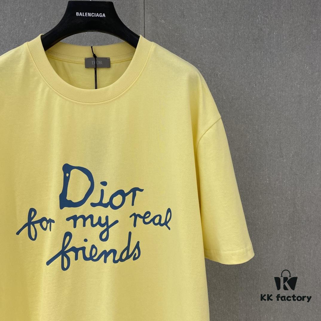 Dio 2025 Spring and Summer New Arrival Letter Print Short Sleeve Unisex T-Shirt