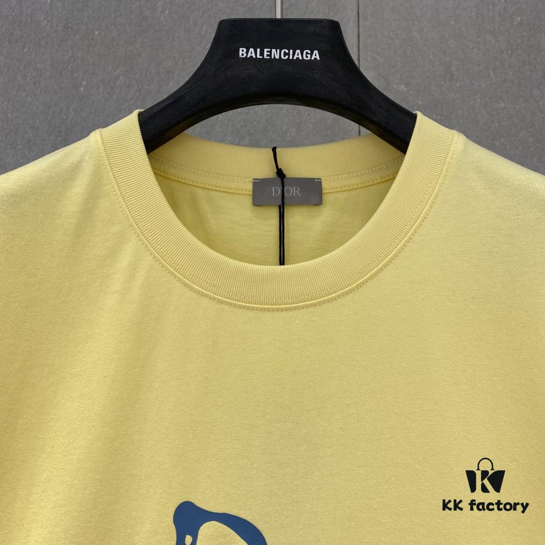 Dio 2025 Spring and Summer New Arrival Letter Print Short Sleeve Unisex T-Shirt