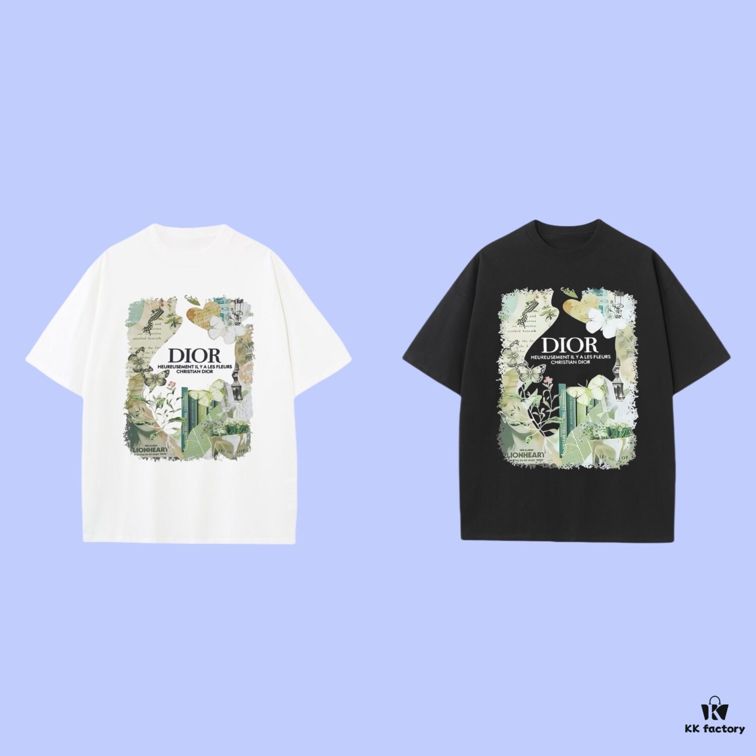 6931a091ccd8ab3d7af94638 High-End Quality Dior 2025 Fall Spring/Summer Collection Floral Short-Sleeve T-Shirt, Premium 270G 32-Count Double-Yarn Pure Cotton Fabric, Distinct from Regular Print, Relaxed Unisex Fit